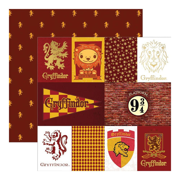 Gryffindor House Tag 12 x 12 Patterned Paper