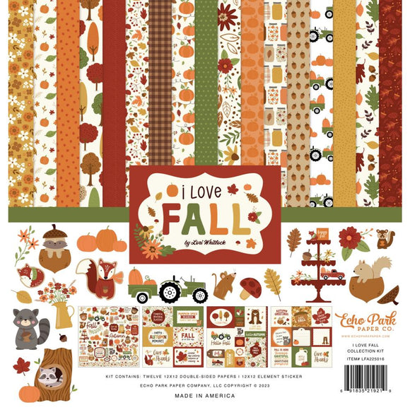 I Love Fall 12 x 12 Paper Collection