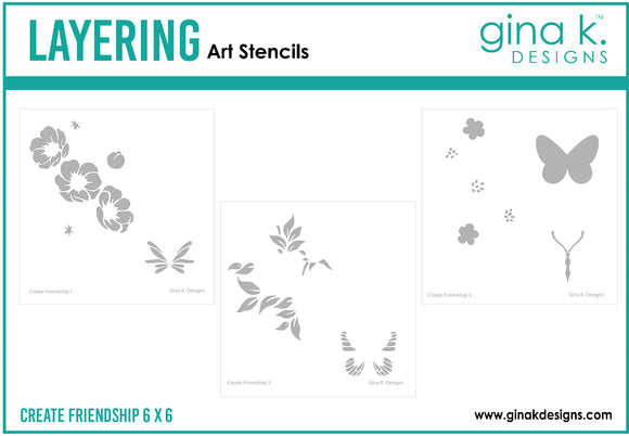 Gina K. Designs - Create Friendship Stencil