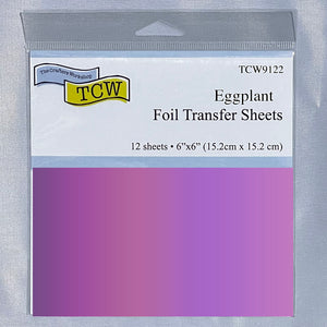 TCW9122 6 x 6" Foil Transfer Sheets - Eggplant