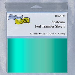 TCW9123 6 x 6" Foil Transfer Sheets - Seafoam