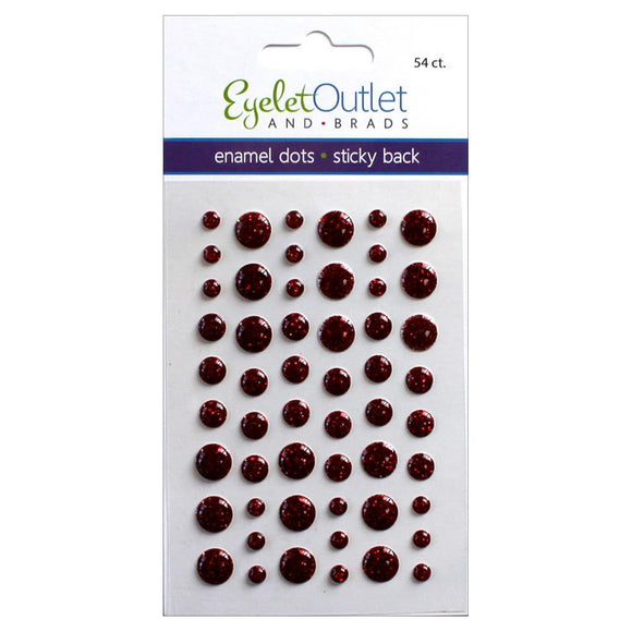 Eyelet Outlet Enamel Dots - Glitter Red
