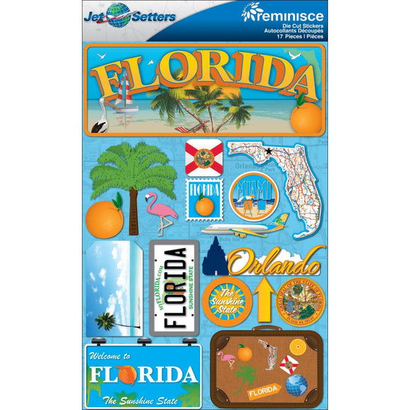 Reminisce Jet Setter Florida Sticker Set