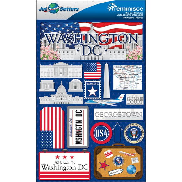 Reminisce Jet Setters Washington D.C. Sticker Set