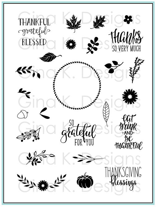 Autumn Wreath Builder Clear Stamps