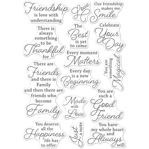 CL5276 Friends and Family Clear Stamp Set