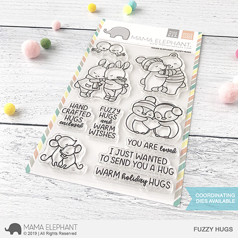 Mama Elephant Fuzzy Hugs Stamp Set
