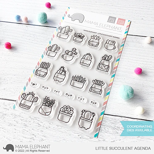 Mama Elephant Little Succulent Agenda Clear Stamps