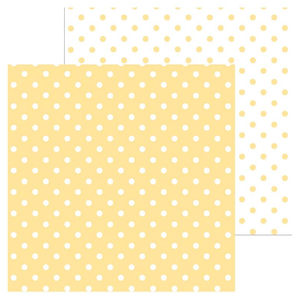 Doodlebug Petite Swiss Dot Lemon Double-Sided Cardstock 12"X12"