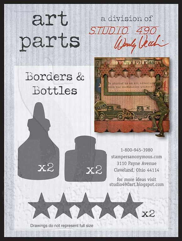 Studio 490 Art Parts - Borders & Bottles