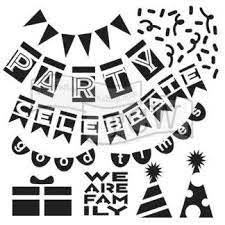 TCW685 Party Banners 12x12 Stencil