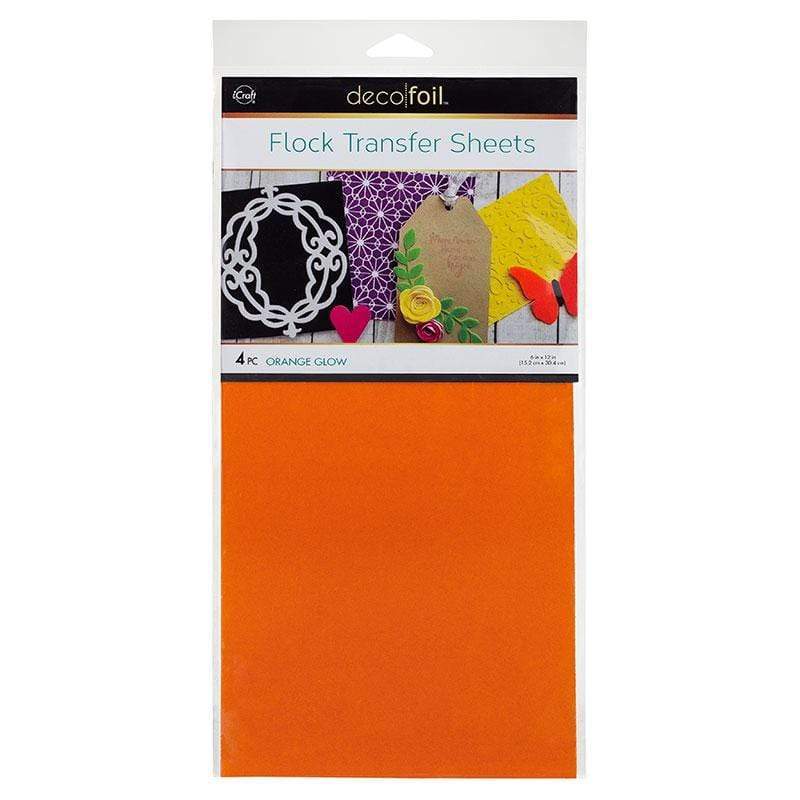 Deco Foil Flock Transfer Sheets, Orange Glow – CraftFancy