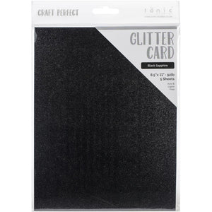 Black Sapphire Glitter Cardstock