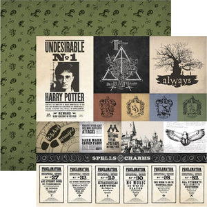 Harry Potter Parchment Tags 12 x 12 Paper
