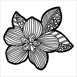 TCW980 Flower Blossom 6x6 Stencil