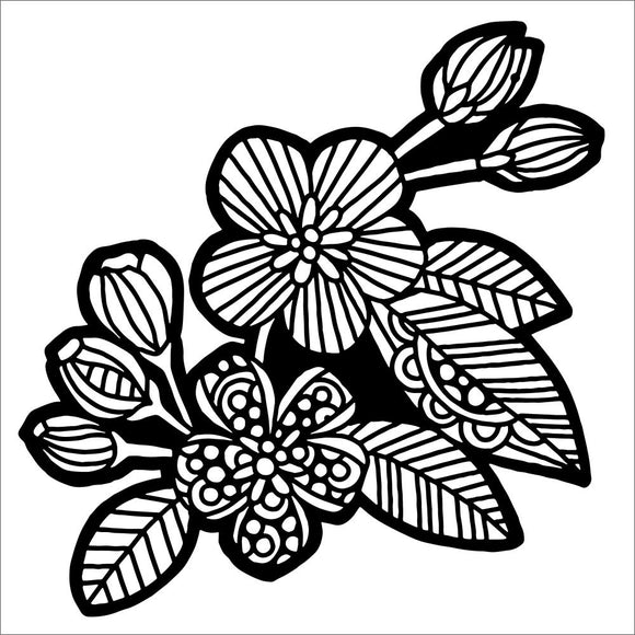 TCW983 Apple Blossom 6x6 Stencil