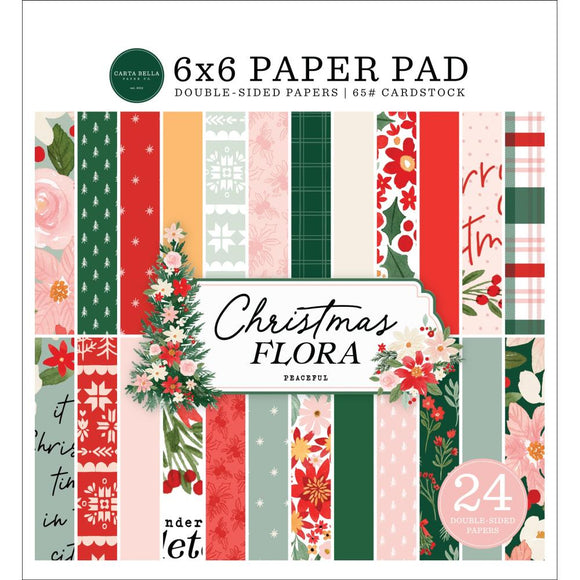 Carta Bella Peaceful Christmas Flora 6 x 6 Paper Pad