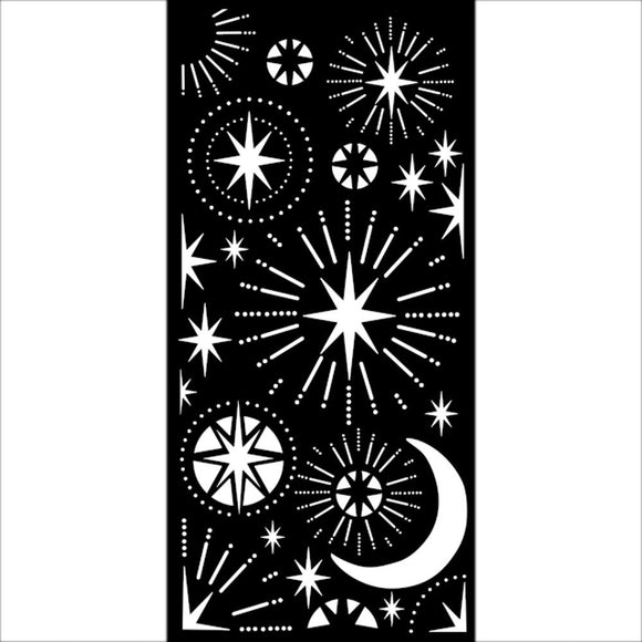 Christmas Stars & Moon Stencil