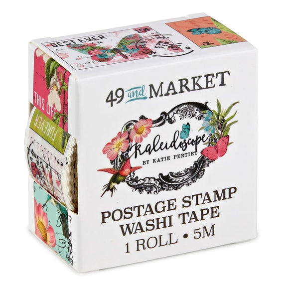 49 And Market Postage Washi Tape Roll - Kaleidoscope