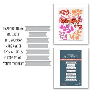 BetterPress Cheers To You Sentiments Press Plate & Die Set