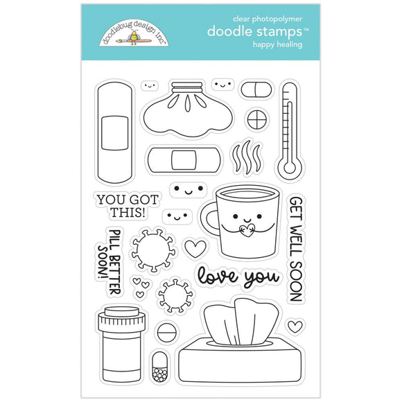 8028 Happy Healing Doodle Stamps