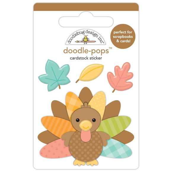 Farmhouse Turkey Time Doodle-Pops 3D Sticker