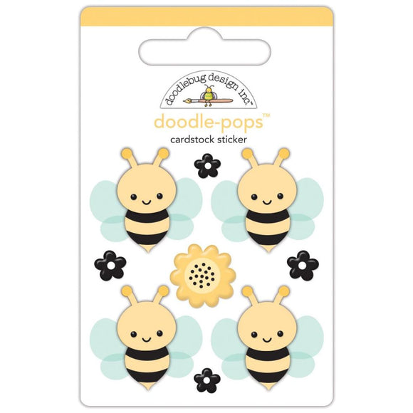 Farmhouse Busy Bees Doodle-Pops 3D Sticker