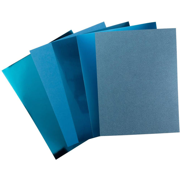 Teal Precious Metals Cardstock
