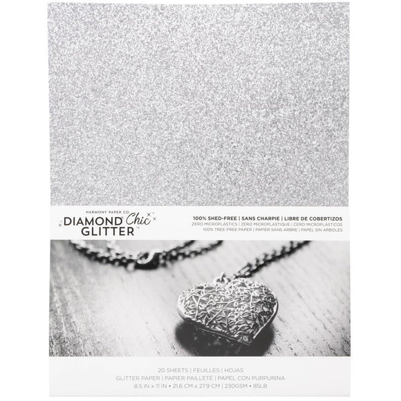 Platinum Diamond Chic Glitter 8.5x11
