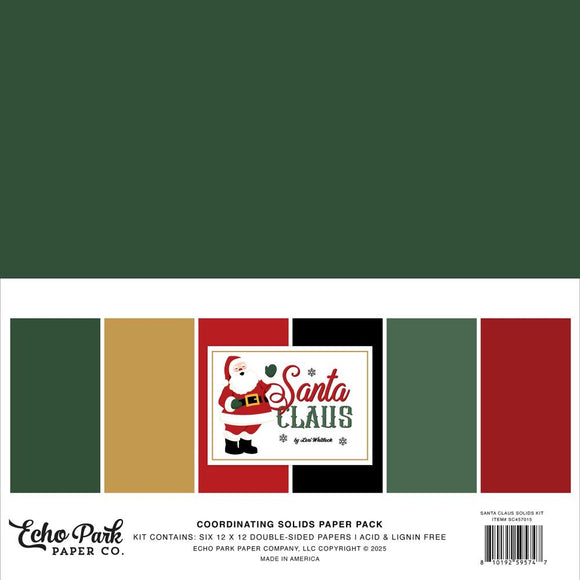 SC457015 Santa Claus Solid 12x12 Paper Pack