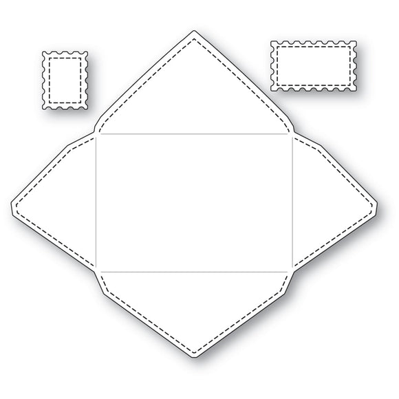 2530 Large Stitched Envelope and Postage craft die