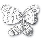 2611 Nordic Floral Butterfly craft die