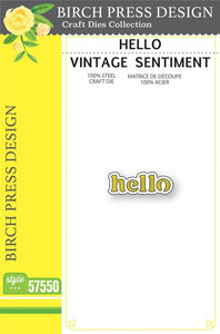 57550 Hello vintage Sentiment
