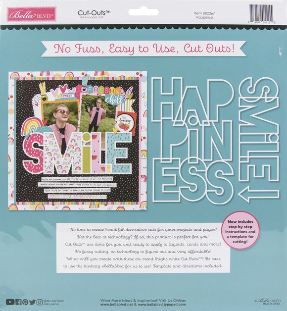 bb2367 Happiness Cut Outs