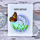 94232 Side Butterfly Circle craft die