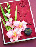 94795 Gladiola Blossom and Leaves craft die