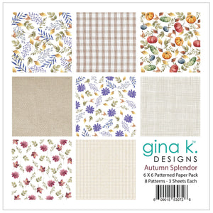 Gina K designs Autumn Splendor 6 x 6" Paper Pad