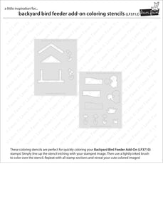 LF3712 Backyard Bird Feeder Add-On Coloring Stencils