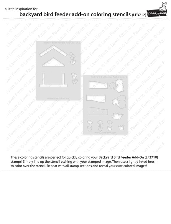 LF3712 Backyard Bird Feeder Add-On Coloring Stencils