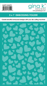 Happy Hearts 5 x 7" Embossing folder