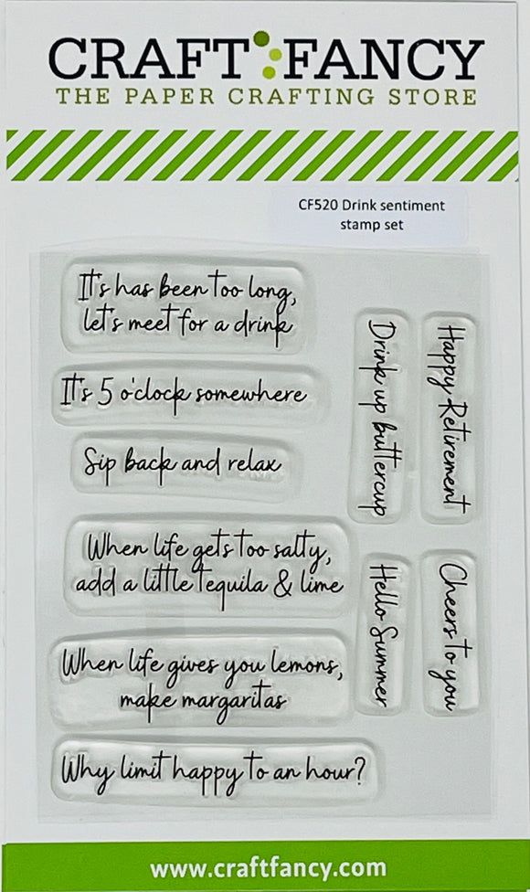 CF520 Drink Sentiment Stamp Set