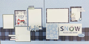 Cozy Winter 12x12 Layout and Card Kit