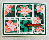 Poinsettia Postage Collage Card Kit