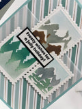 Snowy Postage Collage Card Kit