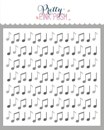 Layered Music Notes Stencils (3 Pack)