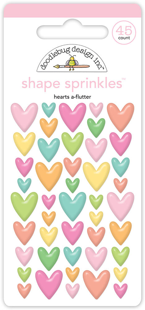 Butterfly Kisses Collection - Shape Sprinkles - Hearts A-Flutter