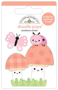 Butterfly Kisses Collection -  Fun Guys Doodle-Pops 3D Sticker