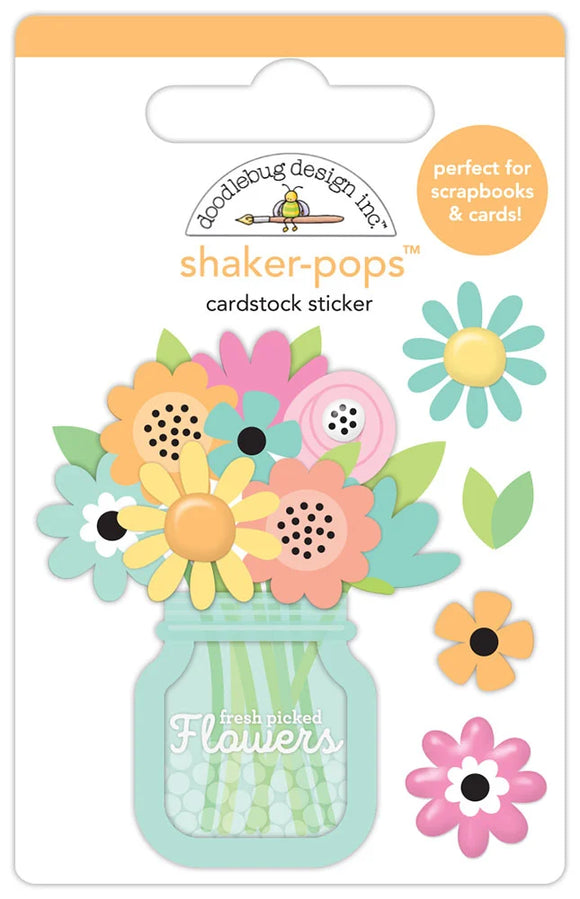 Butterfly Kisses Collection -  Spring Bouquet  Shaker-Pops 3D Sticker