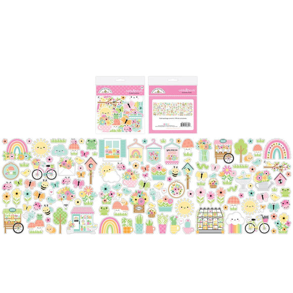 Doodlebug Design - Butterfly Kisses Collection Ephemera - Odds And Ends