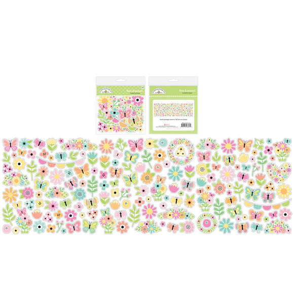 Doodlebug Design - Butterfly Kisses Collection Ephemera - Bits & Pieces